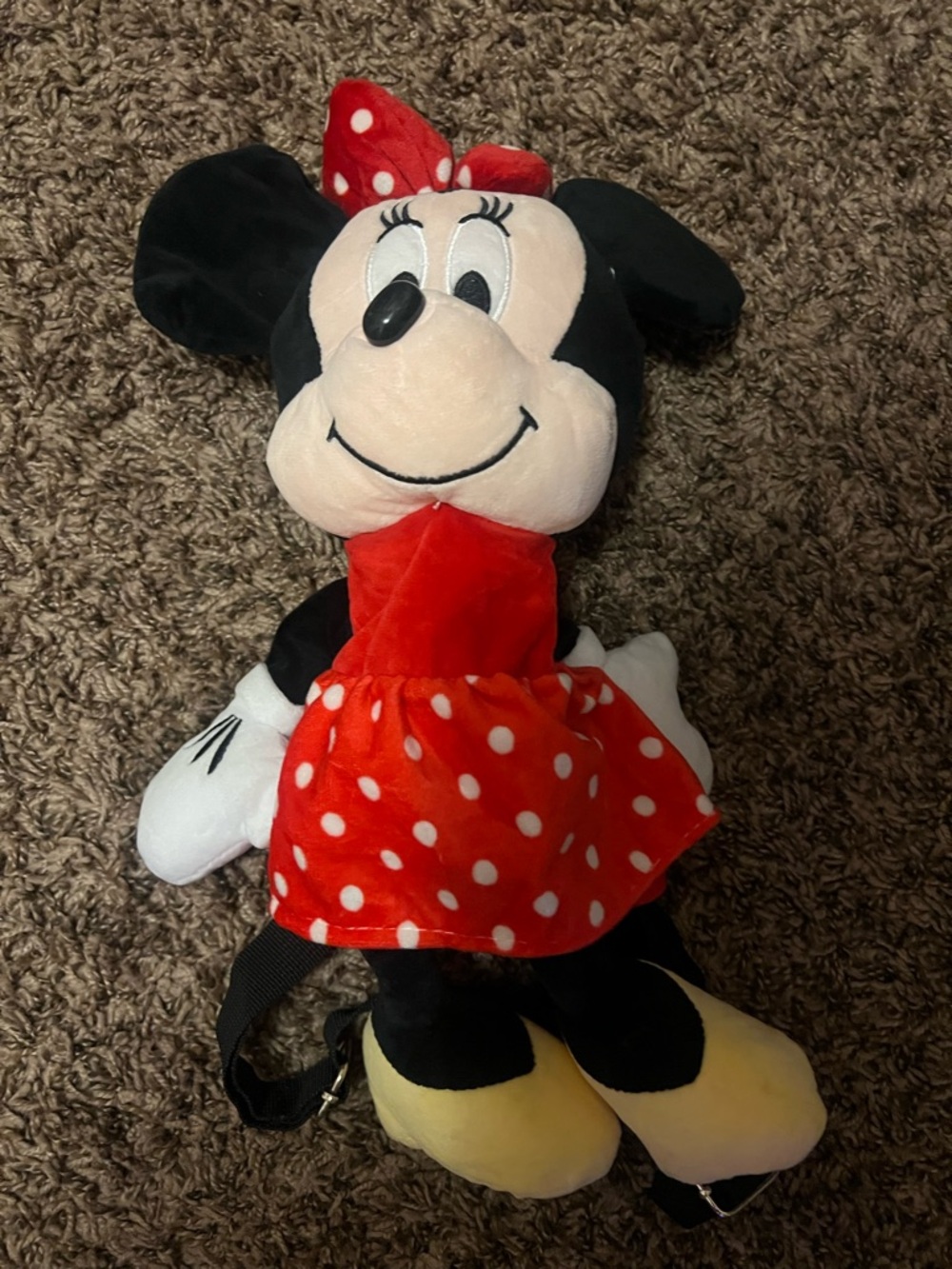 Disney Minnie Mouse Plush Doll in Red and White Polka Dot Dress
